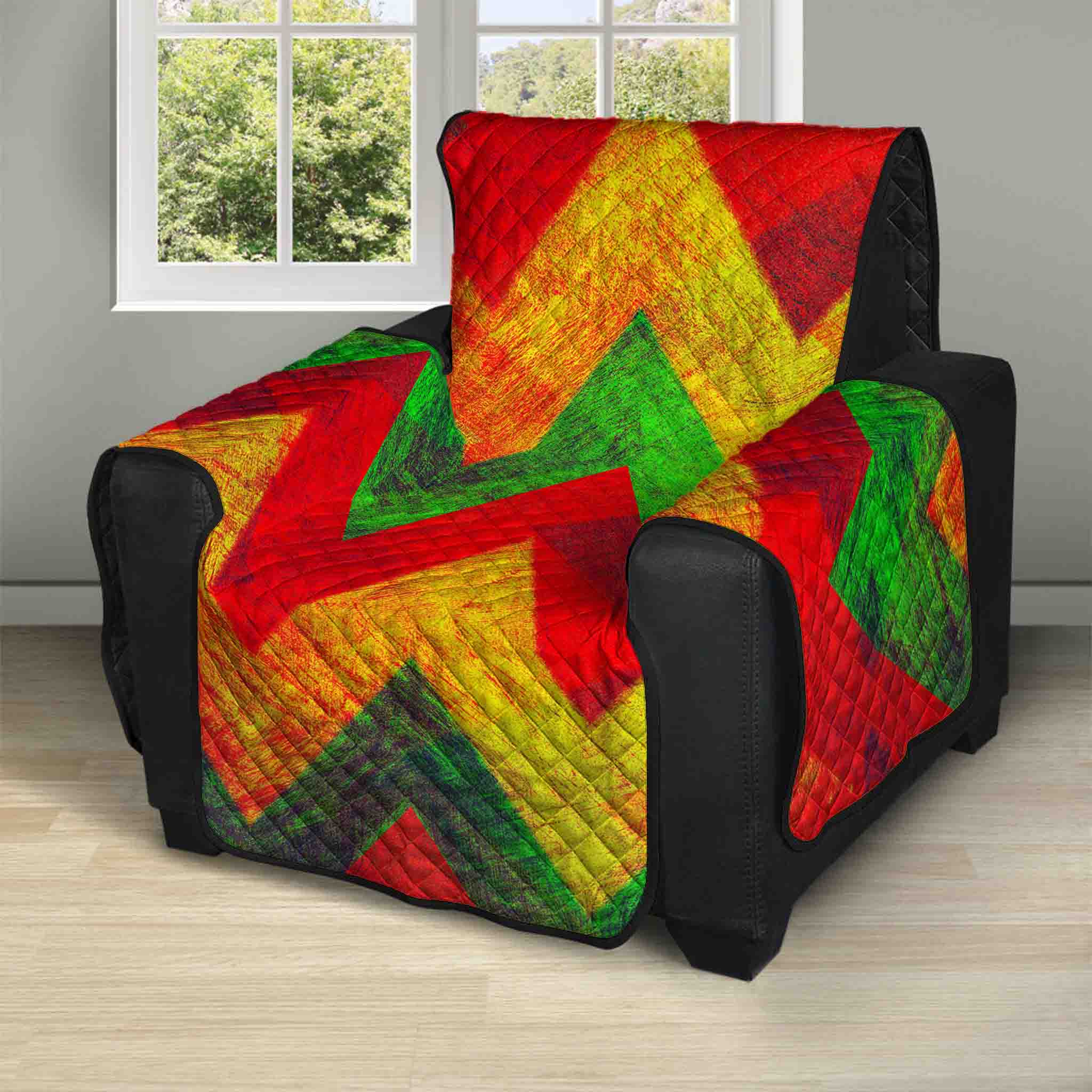 Zig Zag Reggae Pattern Print Recliner Protector