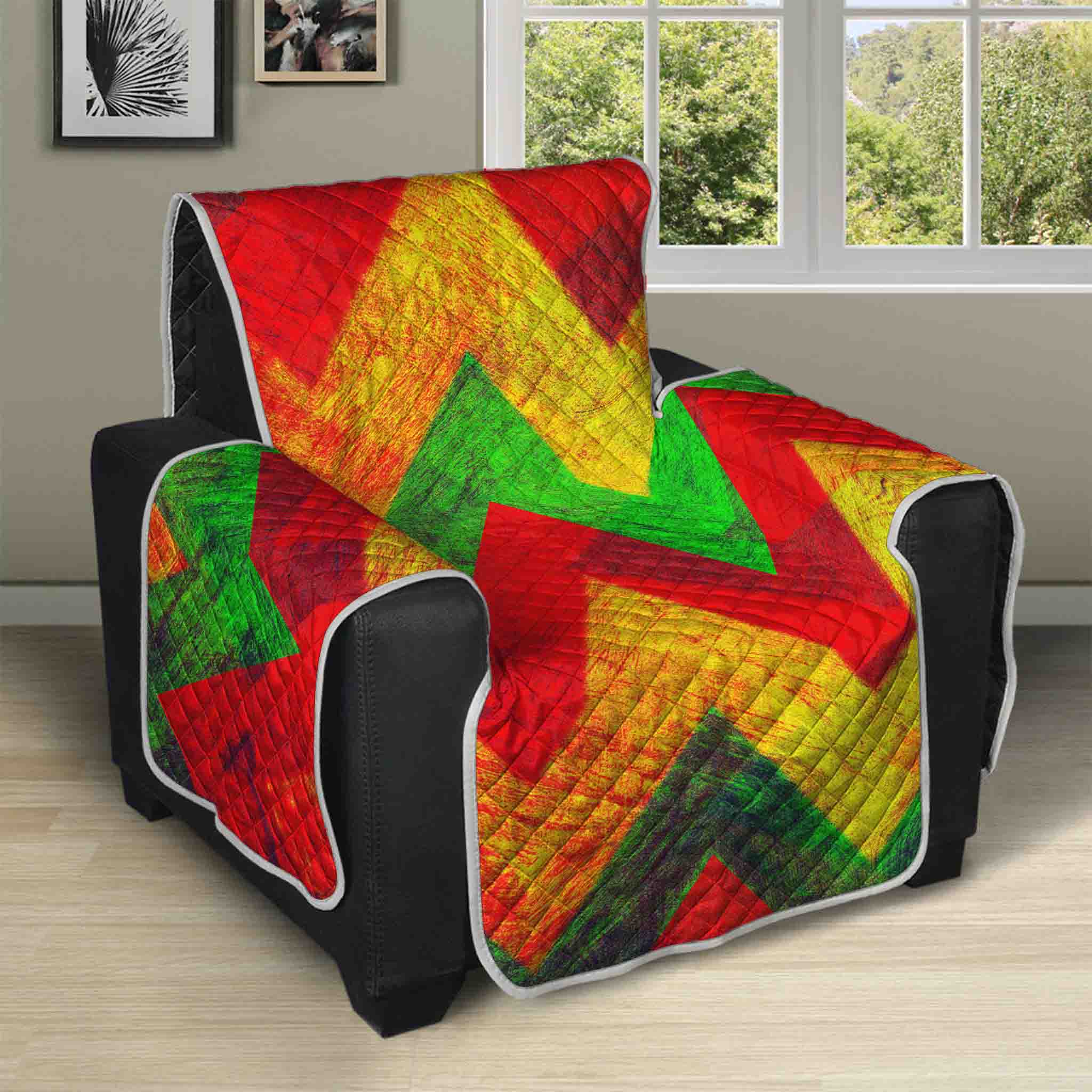 Zig Zag Reggae Pattern Print Recliner Protector