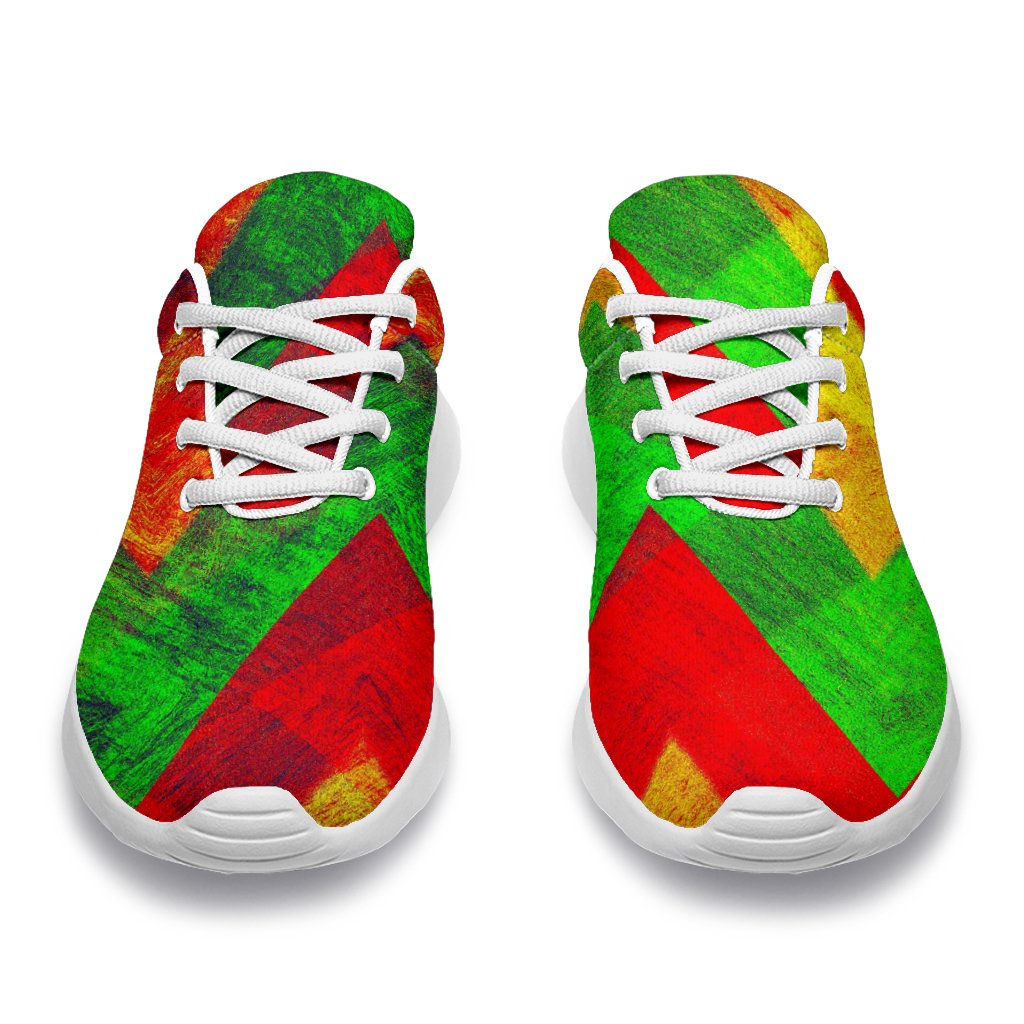 Zig Zag Reggae Pattern Print Sport Shoes GearFrost