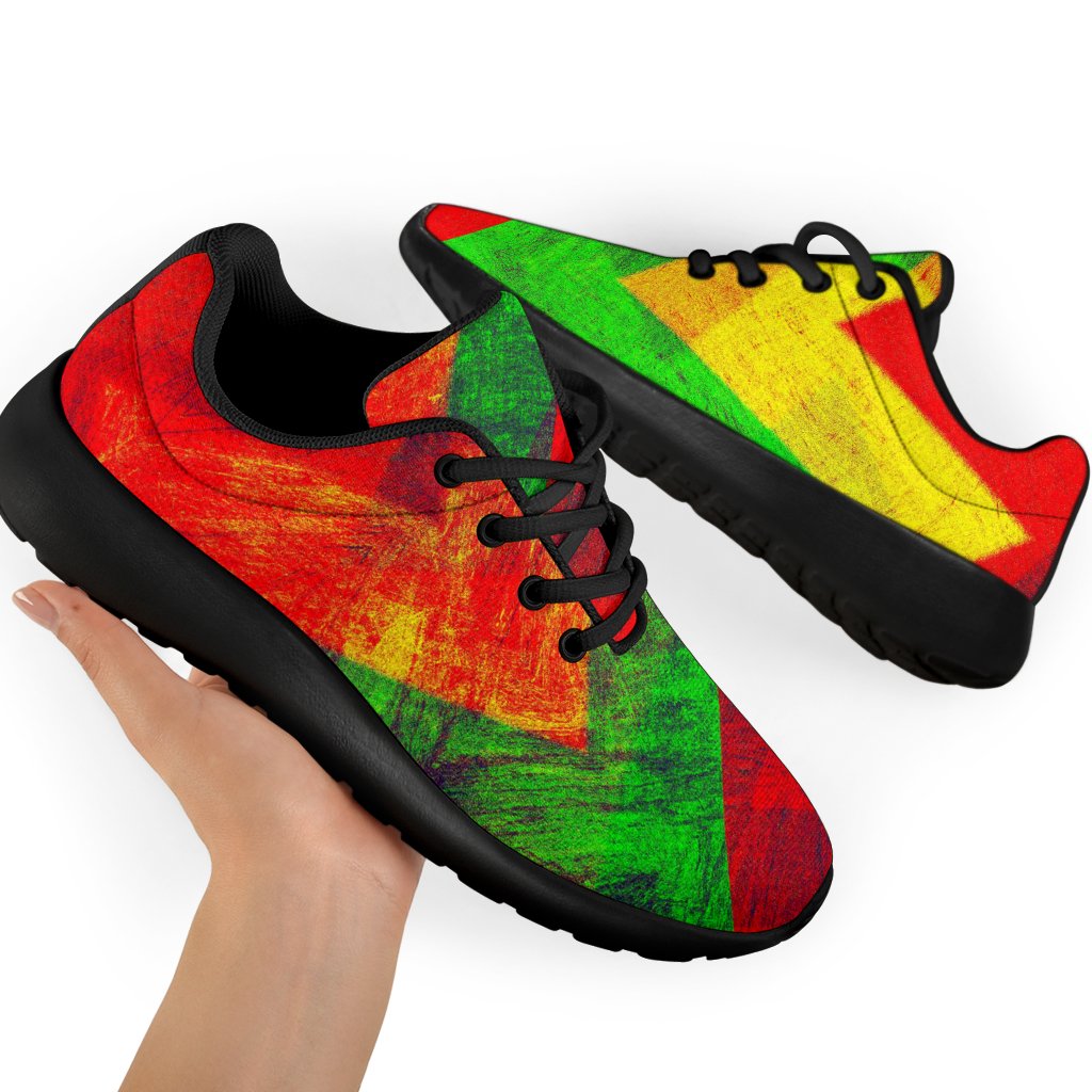 Zig Zag Reggae Pattern Print Sport Shoes GearFrost