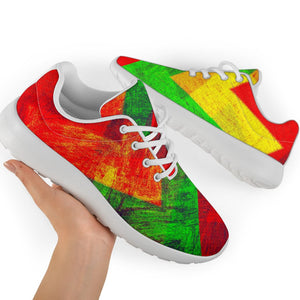 Zig Zag Reggae Pattern Print Sport Shoes GearFrost