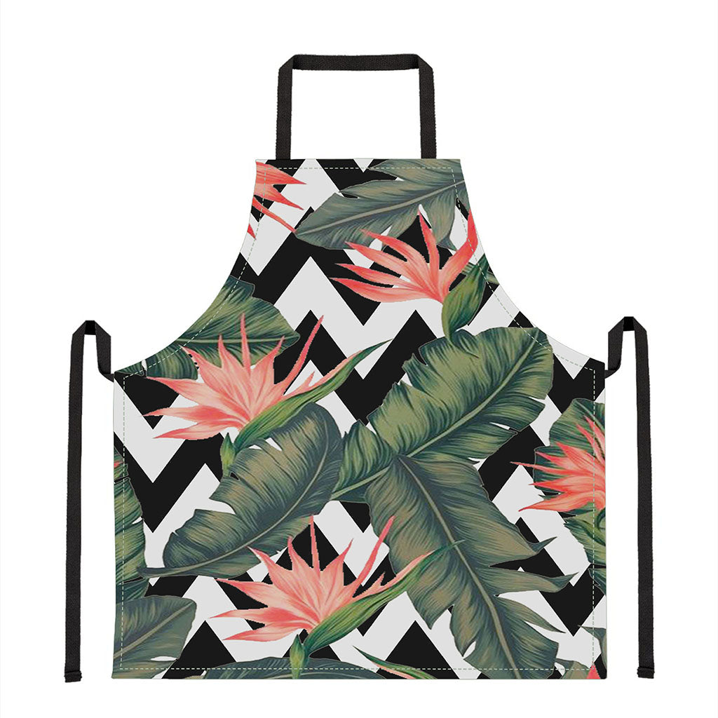 Zig Zag Tropical Pattern Print Apron