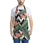 Zig Zag Tropical Pattern Print Apron