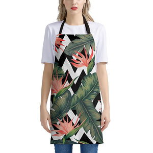 Zig Zag Tropical Pattern Print Apron