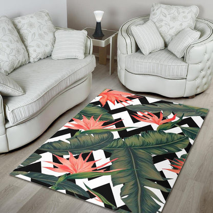 Zig Zag Tropical Pattern Print Area Rug GearFrost