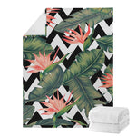 Zig Zag Tropical Pattern Print Blanket