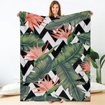 Zig Zag Tropical Pattern Print Blanket