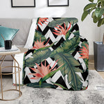 Zig Zag Tropical Pattern Print Blanket
