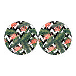 Zig Zag Tropical Pattern Print Car Coasters