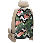 Zig Zag Tropical Pattern Print Car Seat Organizers