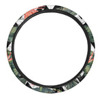Zig Zag Tropical Pattern Print Car Steering Wheel Cover