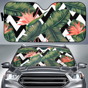 Zig Zag Tropical Pattern Print Car Sun Shade GearFrost