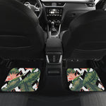 Zig Zag Tropical Pattern Print Front and Back Car Floor Mats