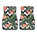 Zig Zag Tropical Pattern Print Front Car Floor Mats