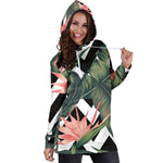Zig Zag Tropical Pattern Print Hoodie Dress GearFrost