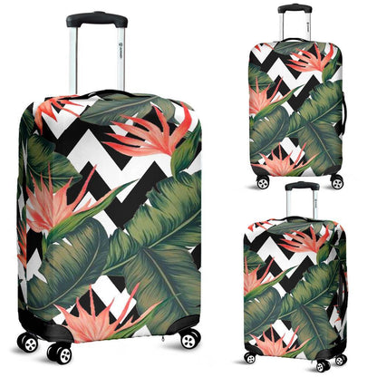 Zig Zag Tropical Pattern Print Luggage Cover GearFrost