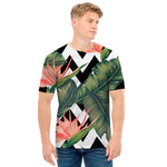 Zig Zag Tropical Pattern Print Men's T-Shirt