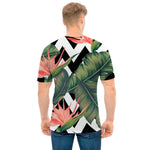 Zig Zag Tropical Pattern Print Men's T-Shirt