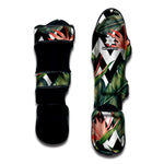 Zig Zag Tropical Pattern Print Muay Thai Shin Guard