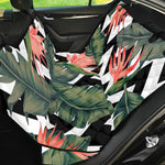 Zig Zag Tropical Pattern Print Pet Car Back Seat Cover