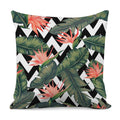 Zig Zag Tropical Pattern Print Pillow Cover