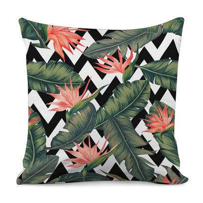 Zig Zag Tropical Pattern Print Pillow Cover
