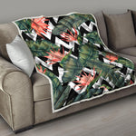 Zig Zag Tropical Pattern Print Quilt