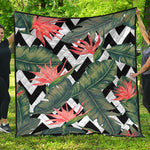 Zig Zag Tropical Pattern Print Quilt