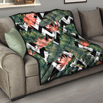 Zig Zag Tropical Pattern Print Quilt