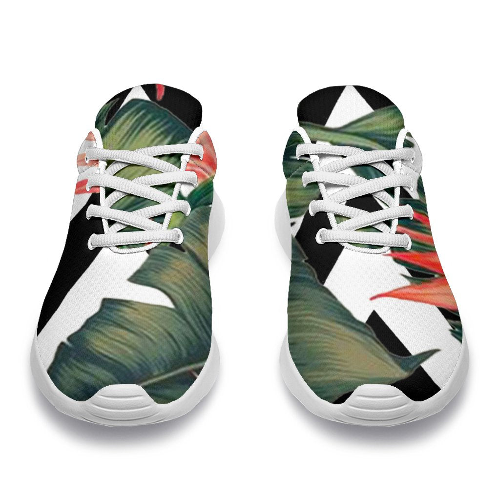 Zig Zag Tropical Pattern Print Sport Shoes GearFrost