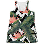 Zig Zag Tropical Pattern Print Women's Racerback Tank Top