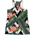 Zig Zag Tropical Pattern Print Women's Racerback Tank Top