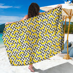 Zigzag Banana Pattern Print Beach Sarong Wrap