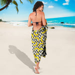 Zigzag Banana Pattern Print Beach Sarong Wrap