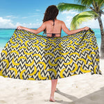 Zigzag Banana Pattern Print Beach Sarong Wrap