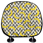 Zigzag Banana Pattern Print Car Headrest Covers