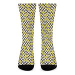 Zigzag Banana Pattern Print Crew Socks