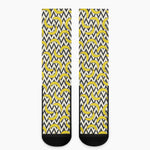 Zigzag Banana Pattern Print Crew Socks