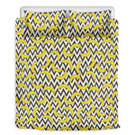 Zigzag Banana Pattern Print Duvet Cover Bedding Set