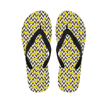 Zigzag Banana Pattern Print Flip Flops