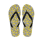 Zigzag Banana Pattern Print Flip Flops