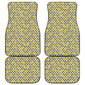 Zigzag Banana Pattern Print Front and Back Car Floor Mats