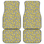 Zigzag Banana Pattern Print Front and Back Car Floor Mats