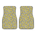 Zigzag Banana Pattern Print Front Car Floor Mats