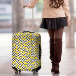 Zigzag Banana Pattern Print Luggage Cover