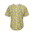 Zigzag Banana Pattern Print Men's Baseball Jersey
