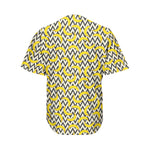Zigzag Banana Pattern Print Men's Baseball Jersey