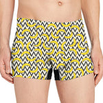 Zigzag Banana Pattern Print Men's Boxer Briefs