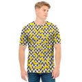 Zigzag Banana Pattern Print Men's T-Shirt