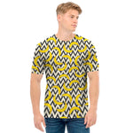 Zigzag Banana Pattern Print Men's T-Shirt